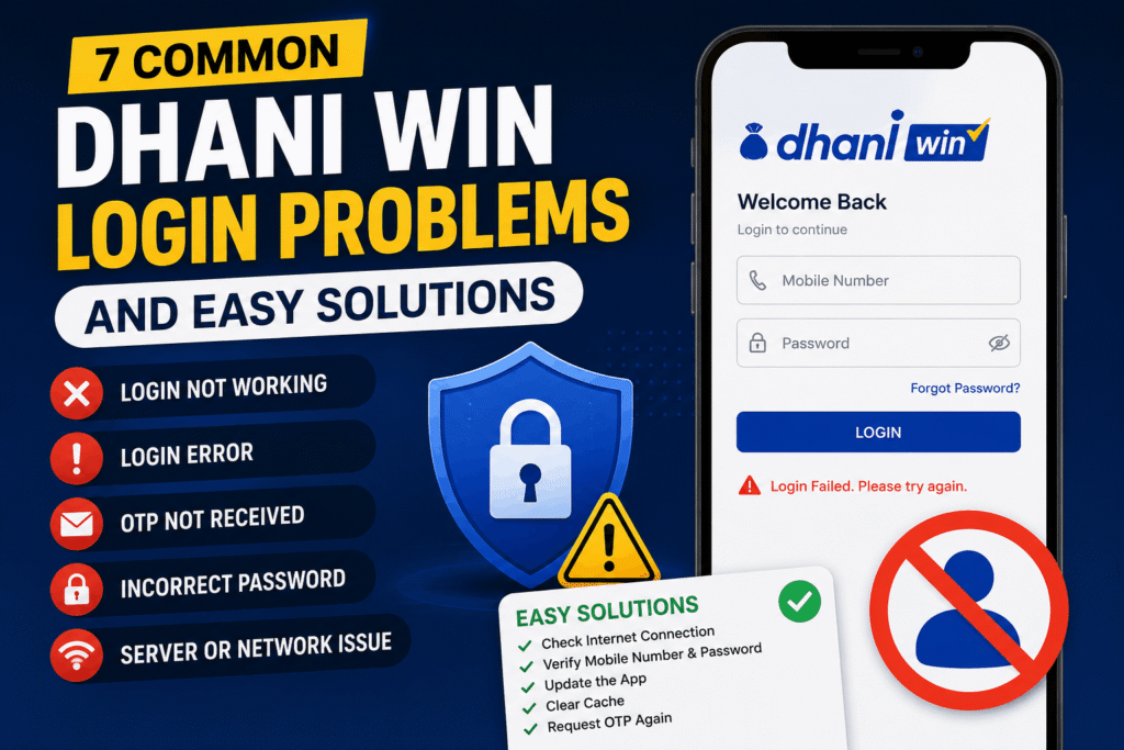 Common Reasons Behind Dhani Win Login Problem