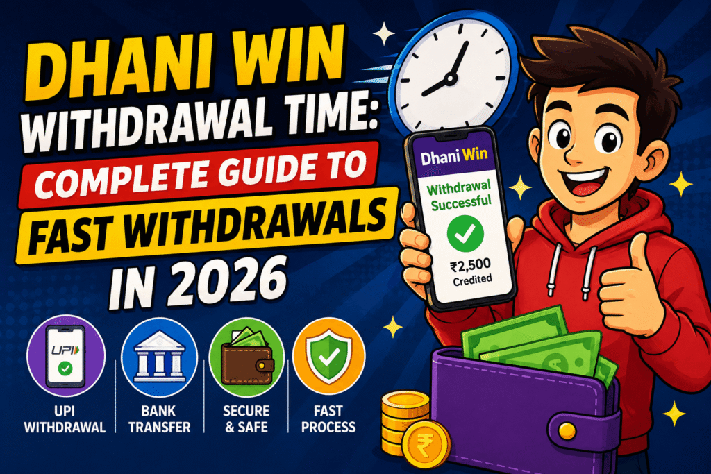 Dhani Win Withdrawal Time
