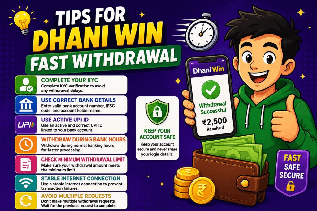 Tips for Dhani Win Fast Withdrawal with UPI and Bank Transfer Guide